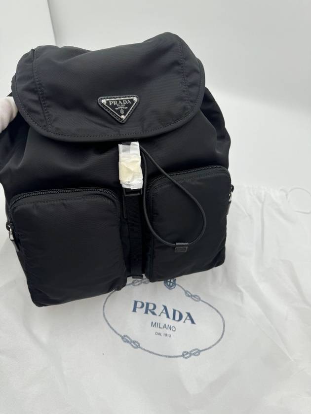 Nylon Triangle Logo Pocono Backpack Black - PRADA - BALAAN 4