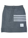 Double Face 4 Bar Knit Mini A Line Skirt Grey - THOM BROWNE - BALAAN 2