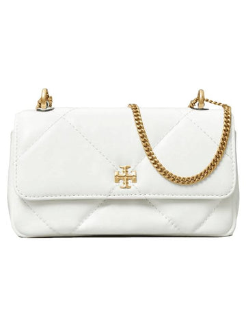 Mini Kira Diamond Quilted Flap Shoulder Bag White - TORY BURCH - BALAAN 1