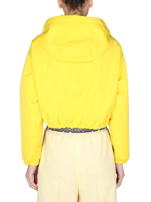 Logo Recycled Crop Hooded Jacket Yellow - STELLA MCCARTNEY - BALAAN 4