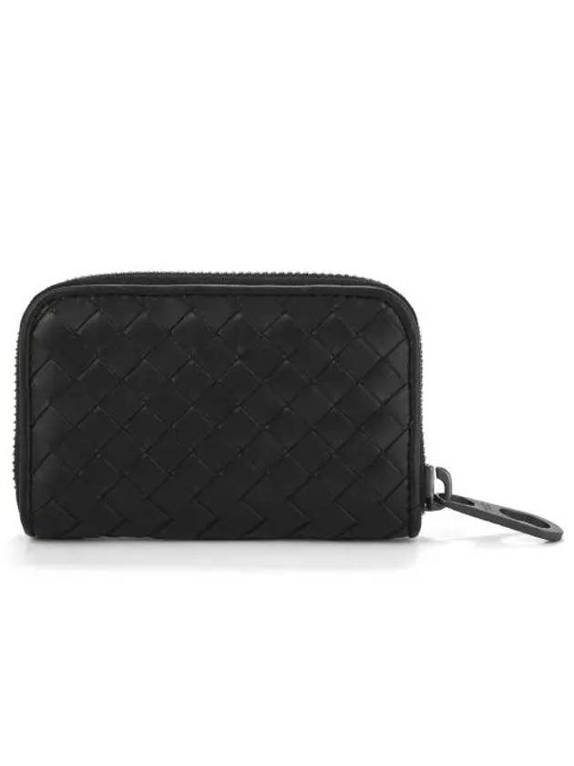 Intrecciato Zipper Card Wallet Black - BOTTEGA VENETA - BALAAN 4