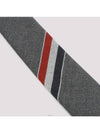 Three-Line Engineer Stripe Wool Neck Tie Dark Grey - THOM BROWNE - BALAAN 5