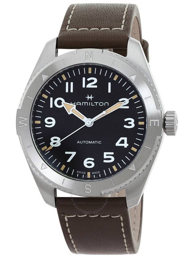 Khaki Field Expedition Leather Watch Black - HAMILTON - BALAAN 2