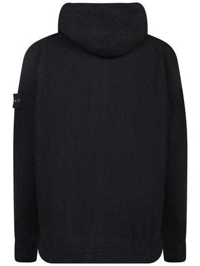 Wool Hooded Jacket Black - STONE ISLAND - BALAAN 2