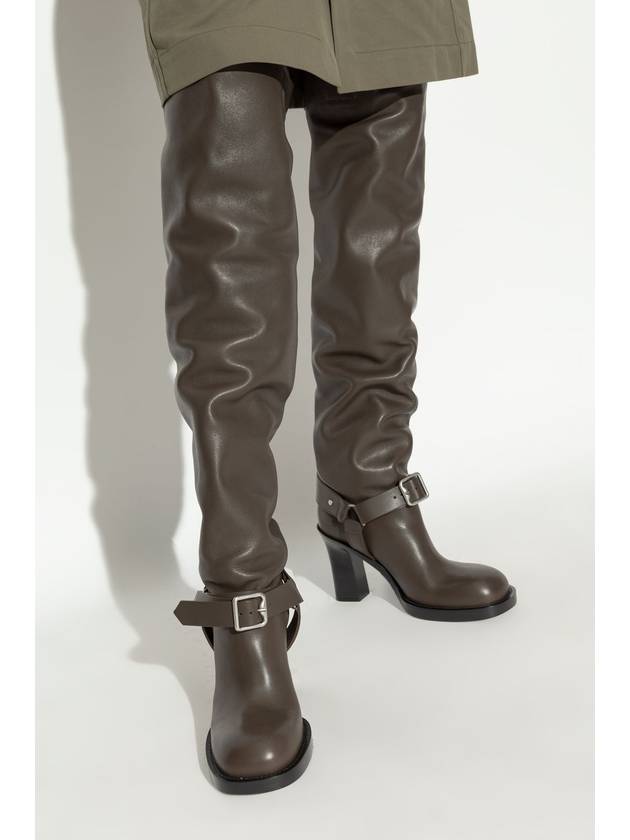 Soft Stirrup Leather Long Boots Snug - BURBERRY - BALAAN 3