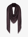 FF Organic Silk Wool Muffler Brown - FENDI - BALAAN 4