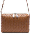 Intrecciato Leather Mini Cross Bag Camel - BOTTEGA VENETA - BALAAN 2