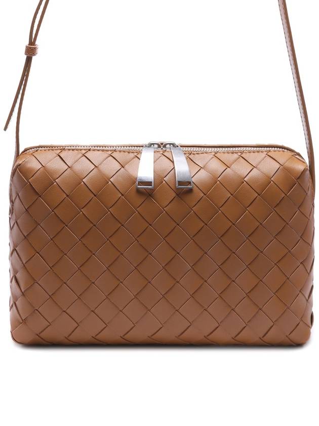 Intrecciato Leather Mini Cross Bag Camel - BOTTEGA VENETA - BALAAN 2