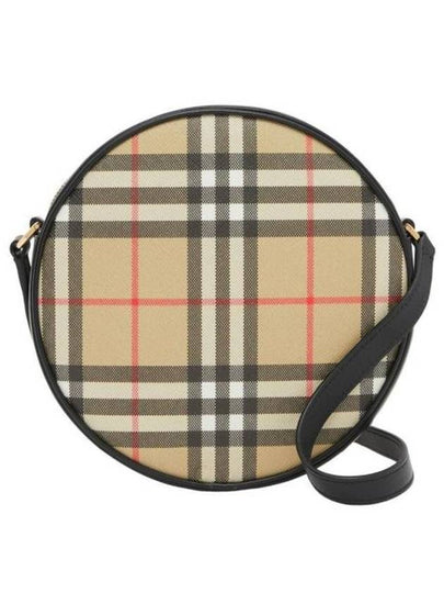 Lewis Check Pattern Round Cross Bag Beige - BURBERRY - BALAAN 2