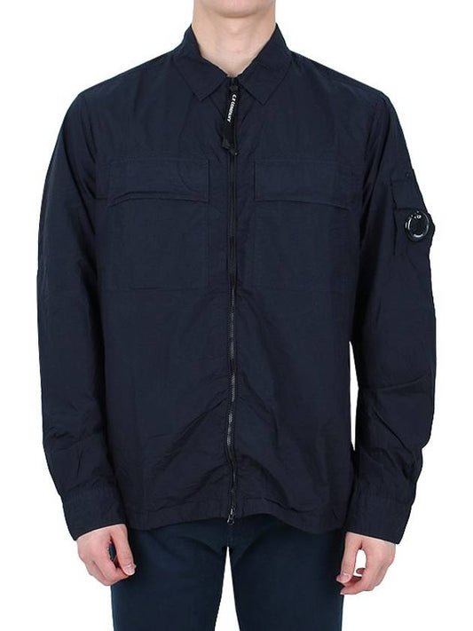 Taylon L Zip-up Long Sleeve Shirt Navy - CP COMPANY - BALAAN 2