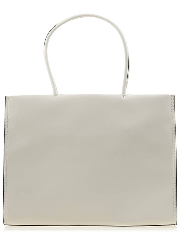 Women's Ella Logo Leather Tote Bag White - TORY BURCH - BALAAN 4