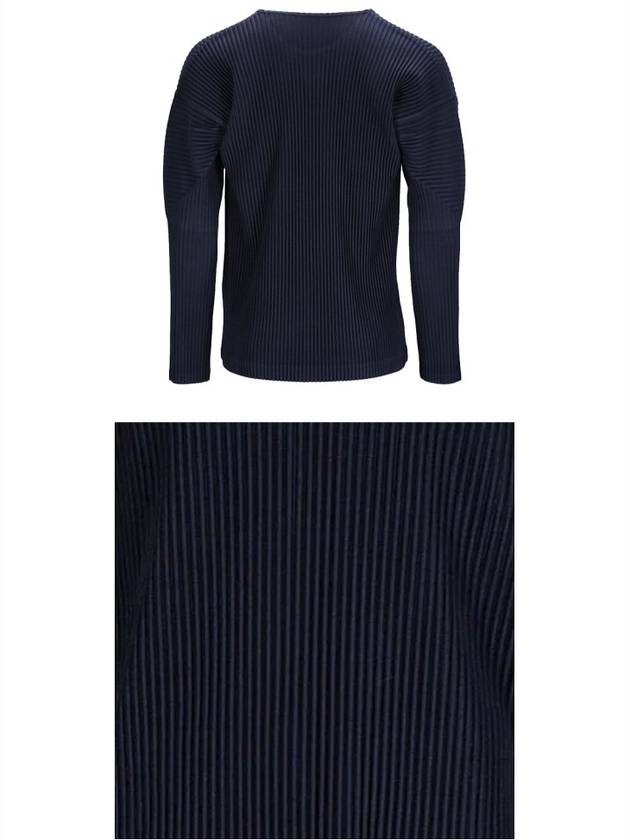 Pleated Long Sleeve T-Shirt Navy - ISSEY MIYAKE - BALAAN 6