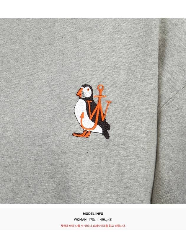 Embroidery Puffin Logo Sweatshirt Grey - JW ANDERSON - BALAAN 9