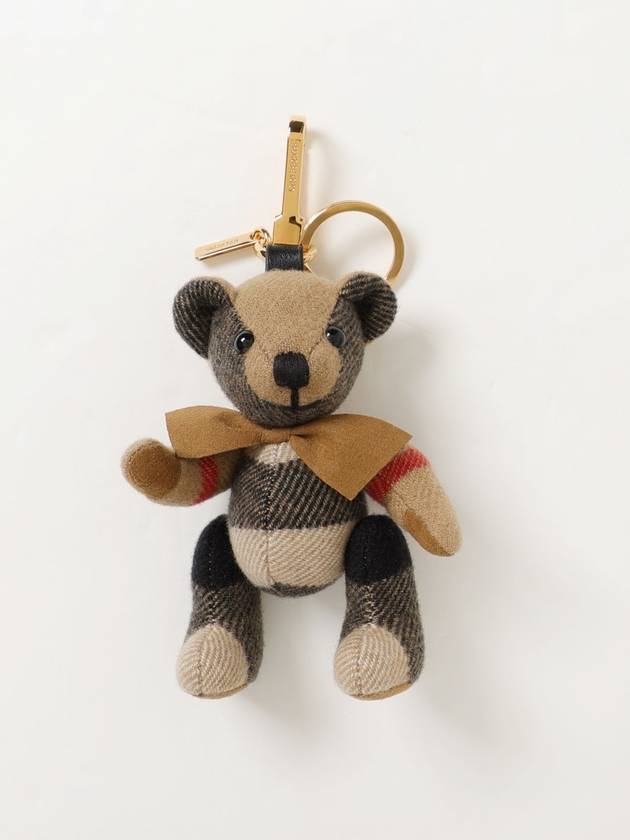 Checked Bear Keychain Beige - BURBERRY - BALAAN 2