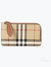 Vintage Check Zipper Card Wallet Beige - BURBERRY - BALAAN 2