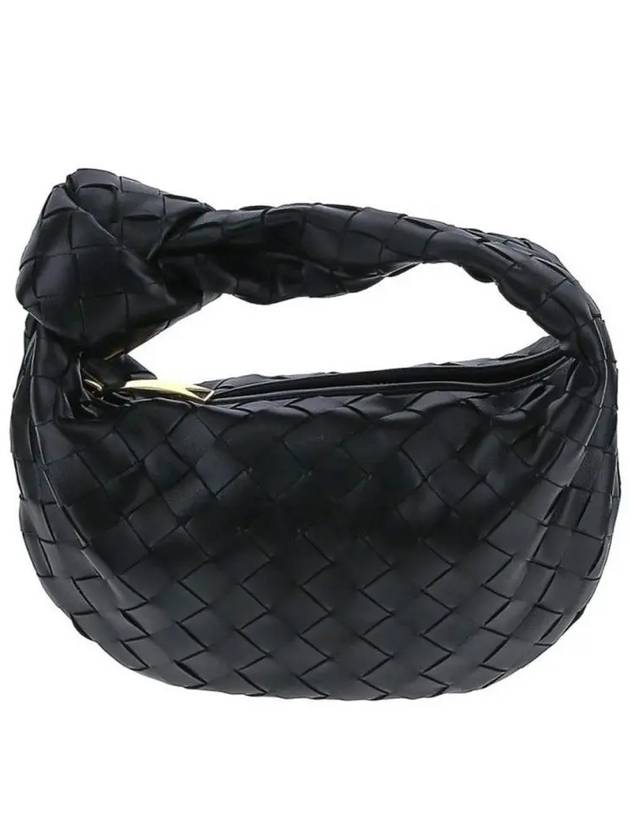 Jodie Intrecciato Small Tote Bag Black - BOTTEGA VENETA - BALAAN 6