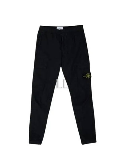 Stretch Cotton Tela Paracadute Cargo Straight Pants Navy Blue - STONE ISLAND - BALAAN 2