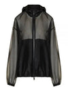 Women s Armonide Organza Hooded Zip Up Black - MONCLER - BALAAN 2