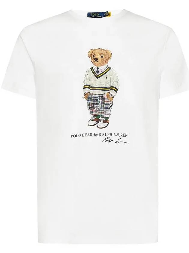 Bear Print Cotton Short Sleeves T-Shirt White - POLO RALPH LAUREN - BALAAN 2