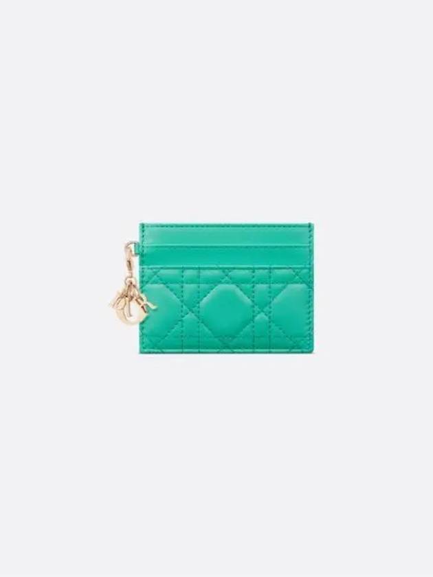 Lady Freesia 5 Slot Cannage Card Wallet Green - DIOR - BALAAN 1