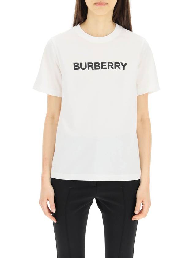 Logo Cotton Short Sleeve T-Shirt White - BURBERRY - BALAAN 3