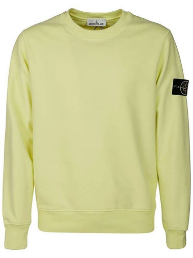 Wappen Patch Crew Neck Sweatshirt Yellow - STONE ISLAND - BALAAN 1