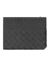 Intrecciato Clutch Bag Black - BOTTEGA VENETA - BALAAN 2