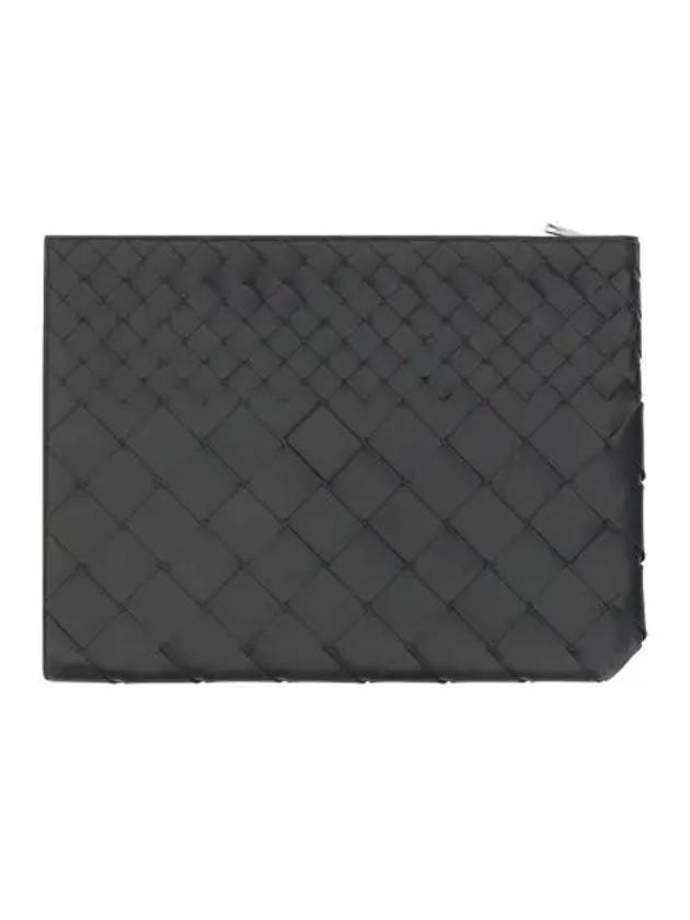 Intrecciato Clutch Bag Black - BOTTEGA VENETA - BALAAN 2