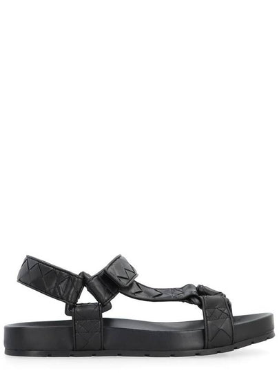 Trip Intrecciato Leather Sandals Black - BOTTEGA VENETA - BALAAN 2