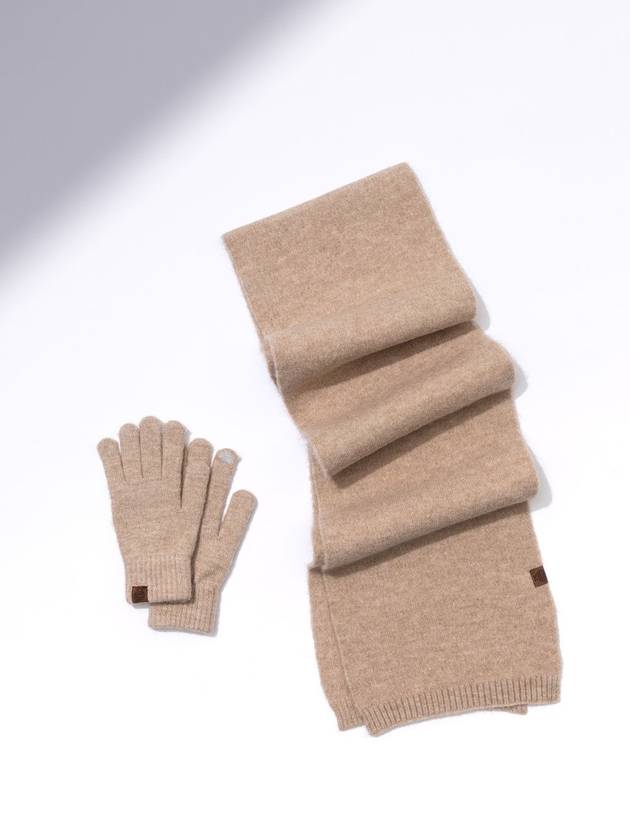 CANDY gloves muffler set BEIGE - RECLOW - BALAAN 8