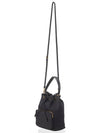 logo jacquard double bucket bag black - PRADA - BALAAN.