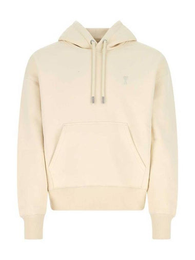 Mini Heart Logo Hoodie Ivory - AMI - BALAAN 1