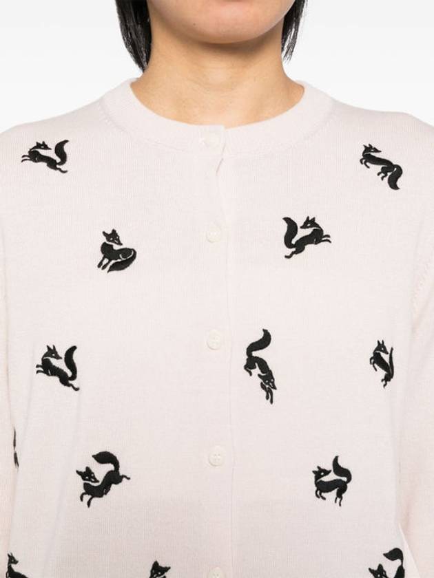 Fancy Fox Embroidery Cardigan Fresh Cotton - MAISON KITSUNE - BALAAN 6