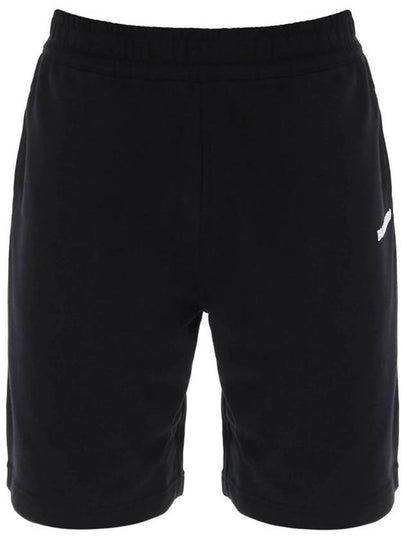 Logo Print Cotton Track Shorts Black - BURBERRY - BALAAN 2