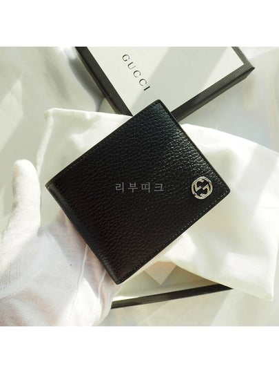 GG Interlocking Two Tone Half Wallet Black - GUCCI - BALAAN 2