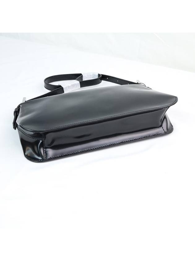 Patent Leather Shoulder Bag Black - BY FAR - BALAAN 6