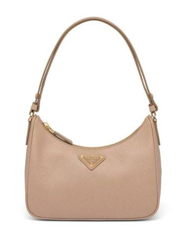 Re-Edition Saffiano Leather Mini Bag Cameo Beige - PRADA - BALAAN 1