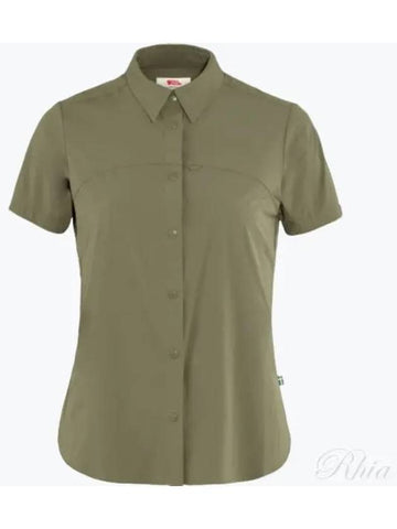 Women's High Coast Light Short Sleeve Shirt 87037 620 SS W Green - FJALL RAVEN - BALAAN 1