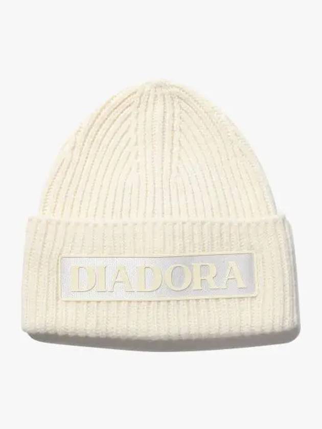 Diadora Logo Wool Beanie IVORY - DIADORA - BALAAN 1