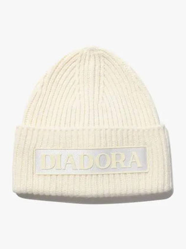 Diadora Logo Wool Beanie IVORY - DIADORA - BALAAN 1