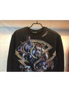 Men's Snake Fencer Printing Sweatshirt Black - BALMAIN - BALAAN 4