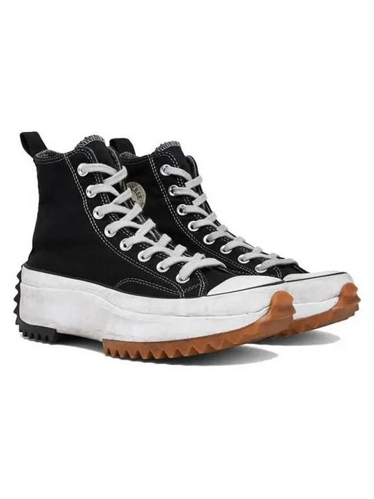 Runstar Hike Platform Smoke Canvas High Top Sneakers Black - CONVERSE - BALAAN 2