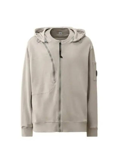 Cotton Fleece Hooded Jacket Grey - CP COMPANY - BALAAN 2