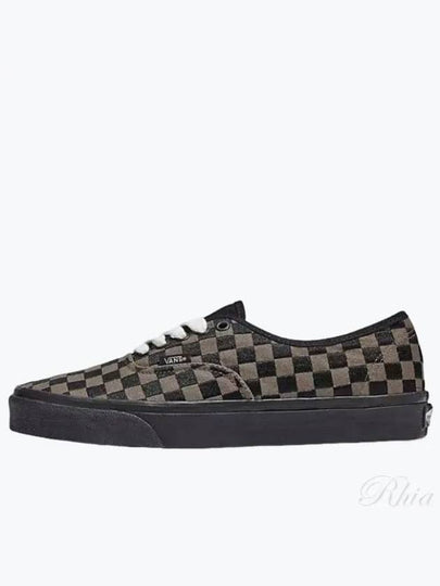 Authentic Checkerboard Low Top Sneakers Black - VANS - BALAAN 2