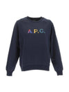 Logo Patch Crewneck Sweatshirt Navy - A.P.C. - BALAAN 2