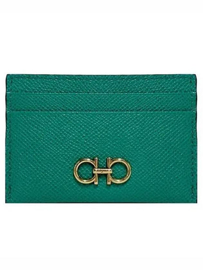 Gancini Card Wallet Green - SALVATORE FERRAGAMO - BALAAN 2