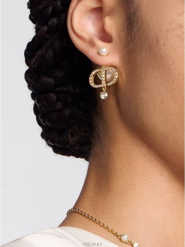 Tribales Pearl Earrings Gold - DIOR - BALAAN 5