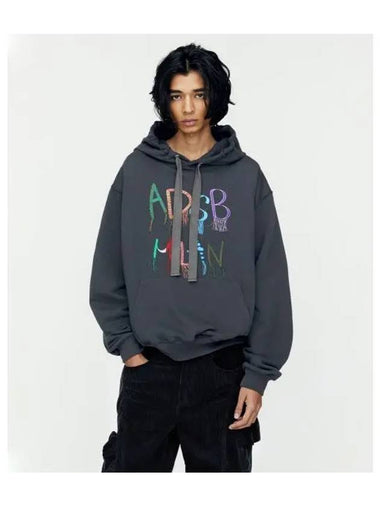 Essential Unisex ADSB Milan Embroidered Hoodie atb1148u CHARCOAL - ANDERSSON BELL - BALAAN 1