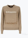 Horseferry Square Logo Knit Top Beige - BURBERRY - BALAAN 2