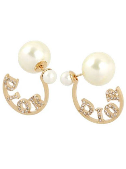 tribal logo pearl earrings - DIOR - BALAAN 2